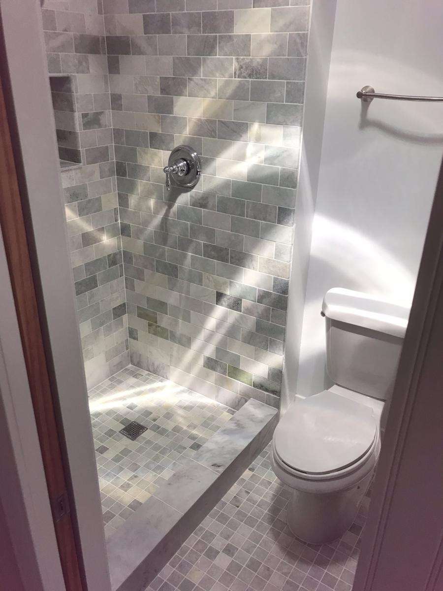 refinished tile in shower